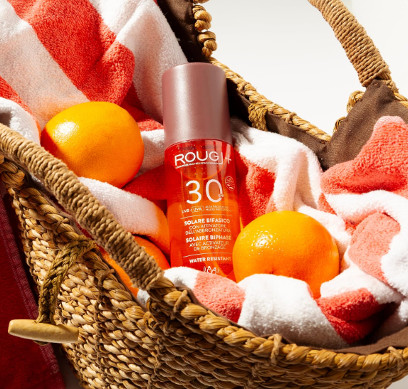 Rougj Spray Solare Bifasico 30 SPF con Attivatore di Melanina