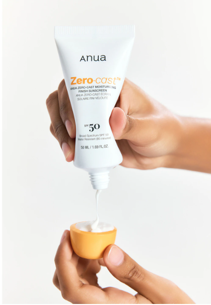Anua Zero-Cast Moisturizing Finish Sunscreen SPF 50
